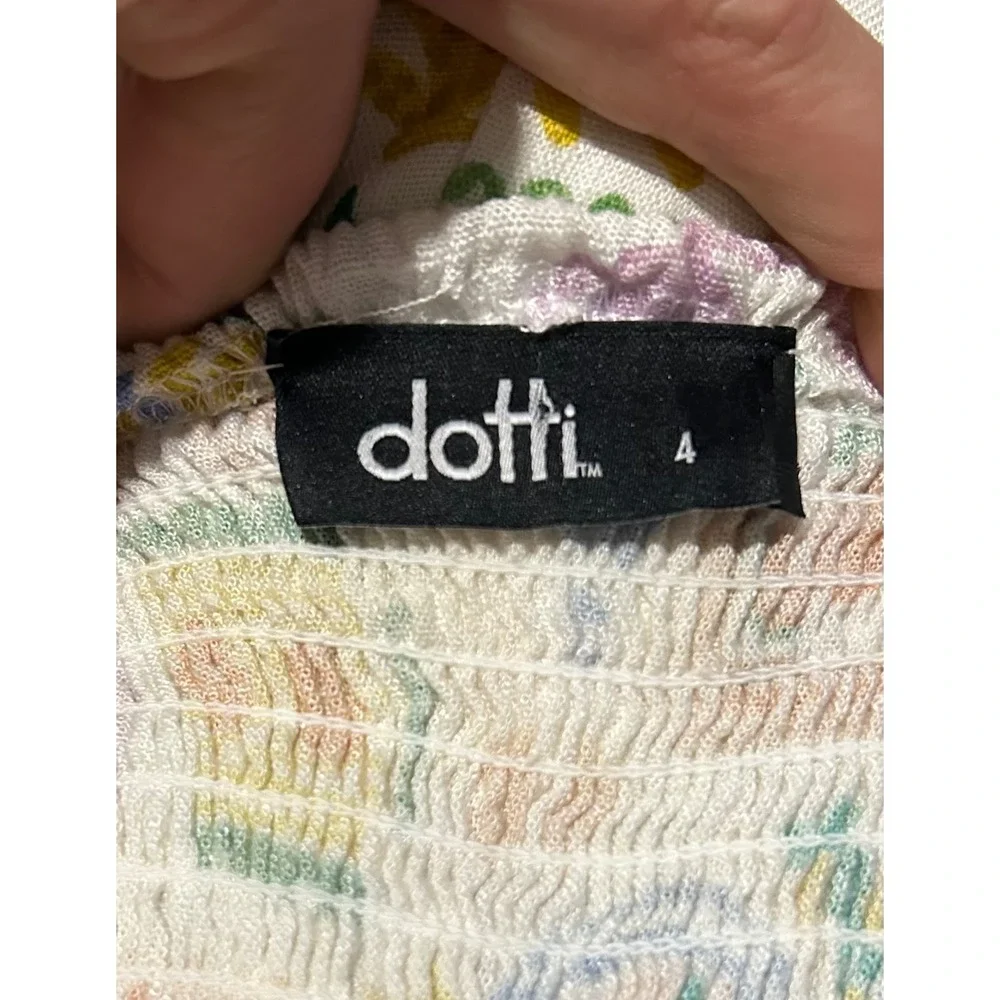 Dotti La Dolce Vita Citrus Fruit Print Linen Blend‎ Sundress cottagecore 4 boho